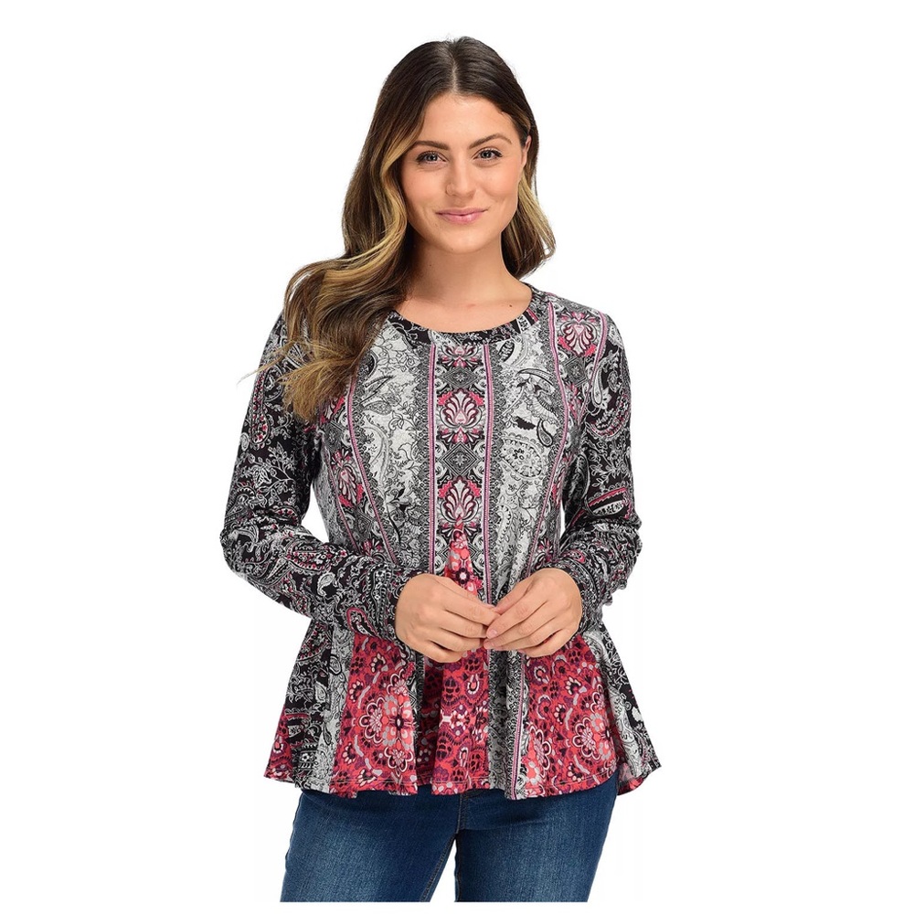 Women’s Farmers Market Paisley Long Sleeve Top